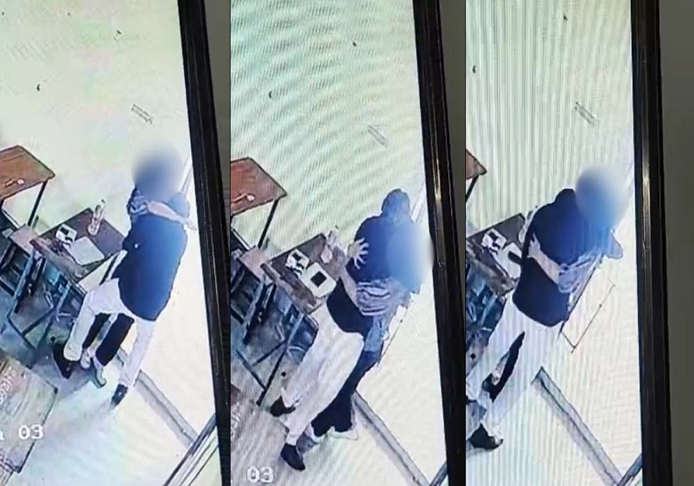 शिक्षा के मंदिर में अश्लील हरकत… छात्रा के साथ लिपलॉक करते CCTV में कैद हुए लैब अटेंडर, पहले एक दूसरे को बांहो में भर….