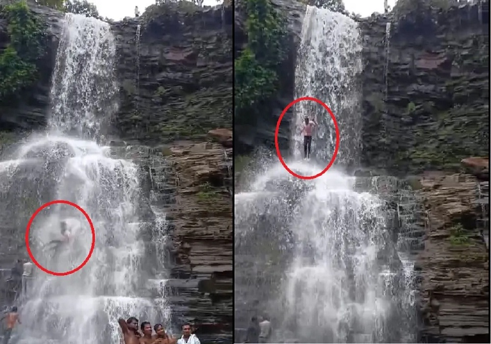रील बनाते समय 65 फीट ऊंचाई से नीचे गिरा युवक, झरने के पानी में फैला खून, चार हड्डियां टूटीं…