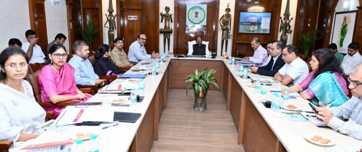 मुख्यमंत्री विष्णु देव साय की वीडियो कॉन्फ्रेंसिंग बैठक