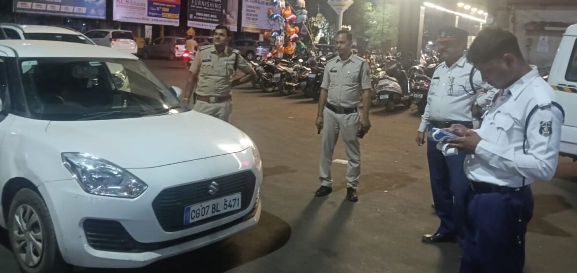Durg traffic police road safety campaign reducing accidents and deaths in 2026