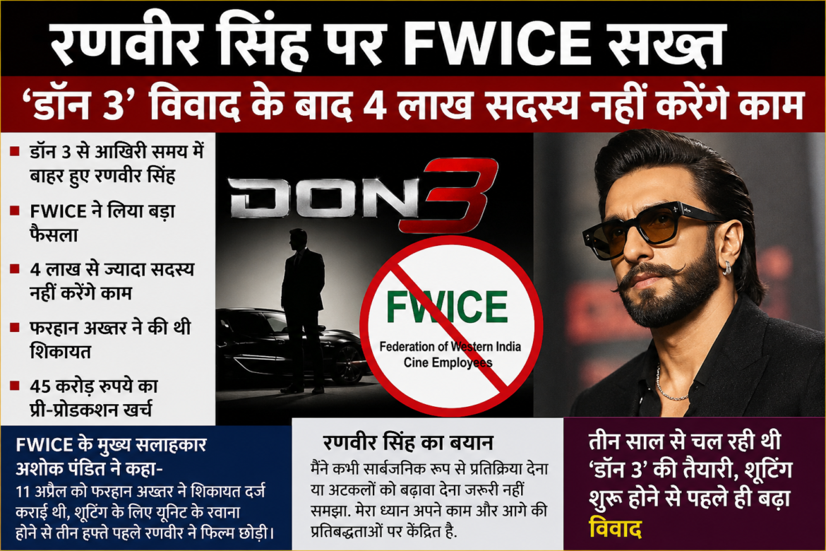 रणवीर सिंह और डॉन 3 विवाद पर FWICE का बड़ा फैसला